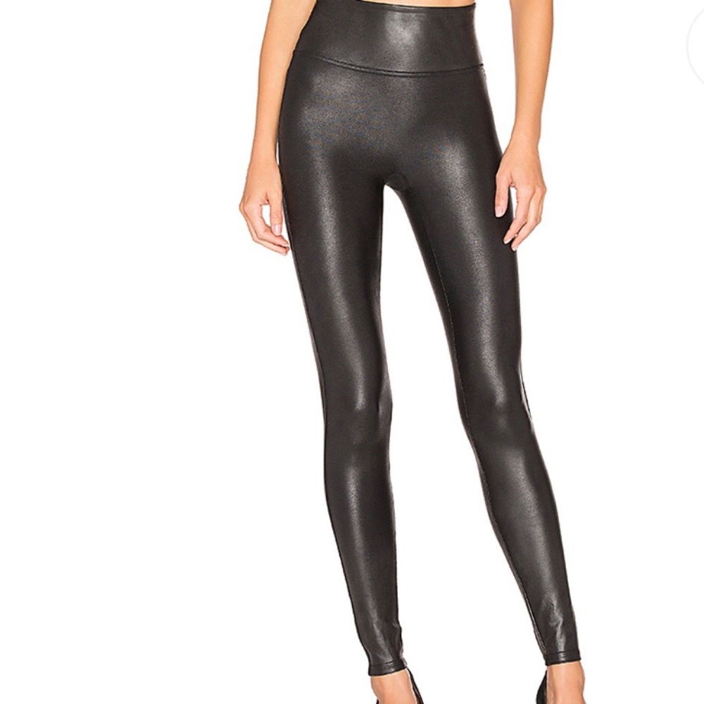 Spank faux leather leggings NWOT black